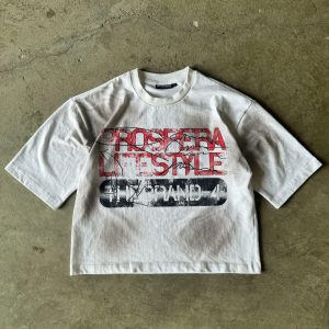 Custom Print Streetwear Heavy Vintage Streetwear 100% Cotton Boxy Fit T-shirts Dtg Print Graphic Cropped Acid Wash T-shirts